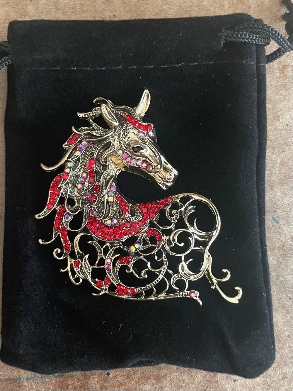 Fire Horse Brooch